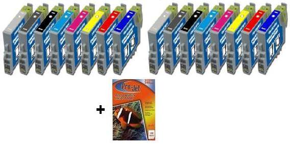 16x Epson Compatible Ink Multipack Cartridges T0540 - T0549 SELECT YOUR OWN COLOURS - Free UK Delivery